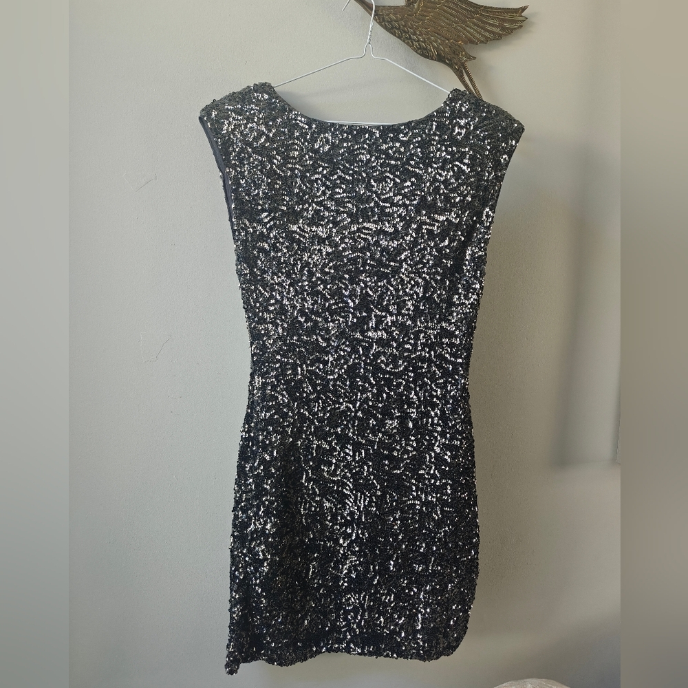 Alice + Olivia Strapless Sequin Dress